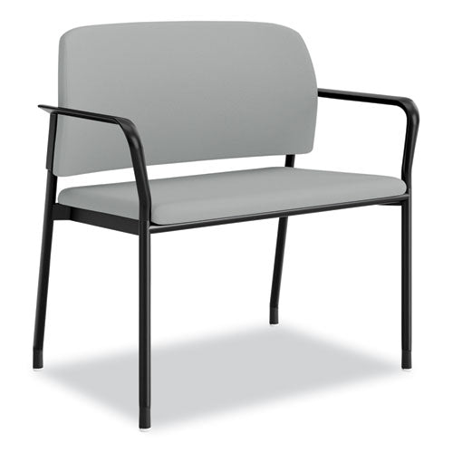 HON Accommodate Series Bariatric Chair with Arms, 33.5" x 21.5" x 32.5", Flint Seat, Flint Back, Charblack Legs