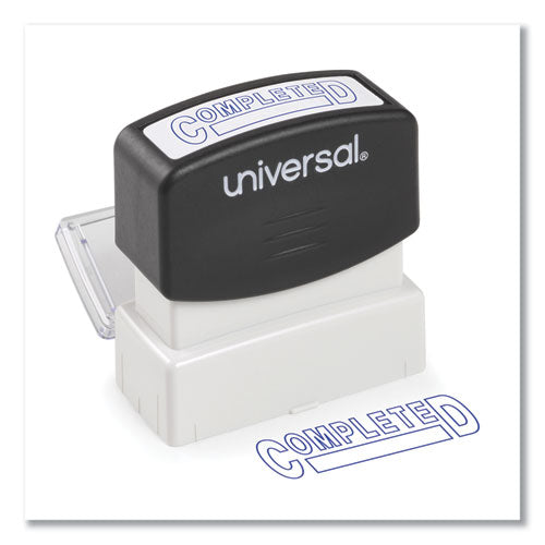 Universal Message Stamp, COMPLETED, Pre-Inked One-Color, Blue Ink