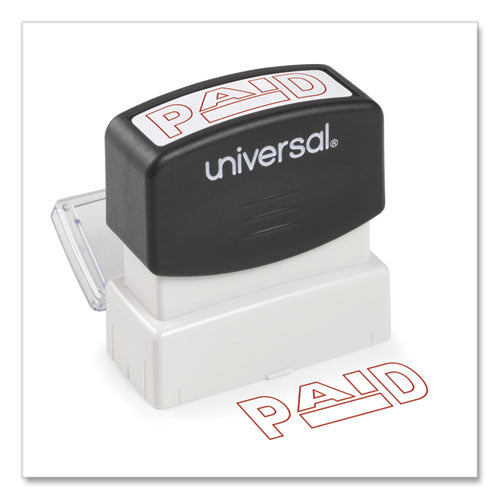 Universal Message Stamp, PAID, Pre-Inked One-Color, Red