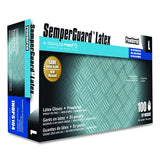 SemperGuard Latex Gloves, Powdered, 4 mil Thick, 9.45" Long, Cream, 100/Box, 10 Boxes/Carton