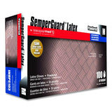 SemperGuard Latex Powdered Gloves, 4 mil Thick, 9.45" Long, Cream, 100/Box