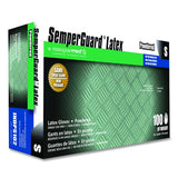 SemperGuard Latex Gloves, Powdered, 4 mil Thick, 9.45" Long, Cream, 100/Box, 10 Boxes/Carton