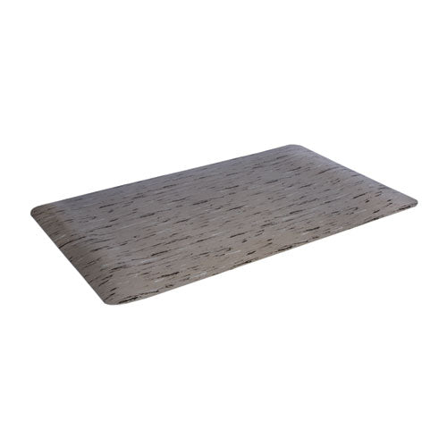 Crown Cushion-Step Marbleized Rubber Mat, Rectangular, Gray Smooth Surface, 24" x 36"