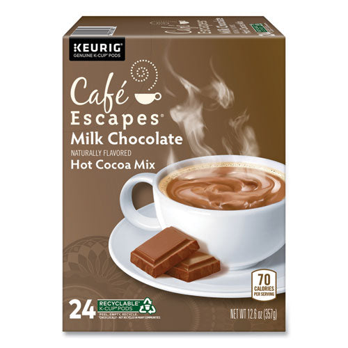 Café Escapes Cafe Escapes Milk Chocolate Hot Cocoa K-Cups, 24/Box