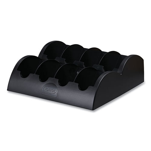FLAVIA Small Merchandiser, 8 Compartments, 13.6 x 13 x 4.4, Black