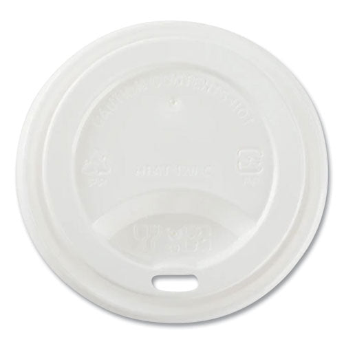 Karat Hot Cup Lids, Sipper Lid, Fits 8 oz Hot Cups, Plastic, White, 1,000/Carton