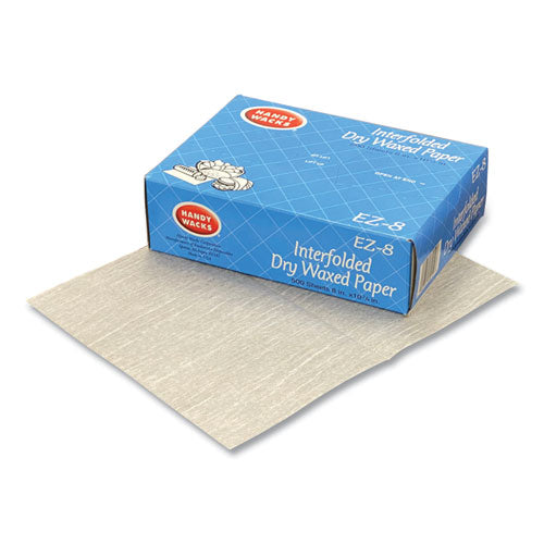 Handy Wacks Interfolded Dry Waxed Paper Deli Sheets, 10.75 x 8, 12/Carton