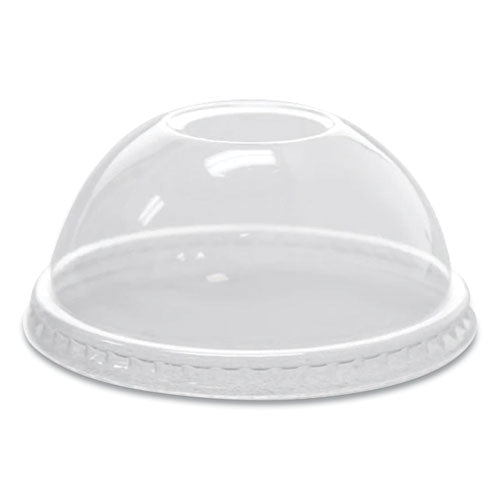 Karat PET Lids, Dome Lid, Fits 8 oz to 10 oz Cold Cups, Plastic, Clear, 1,000/Carton