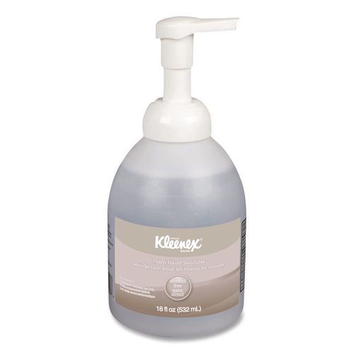 Kleenex Alcohol-Free Foam Hand Sanitizer, 18 oz Pump Bottle, Fragrance-Free