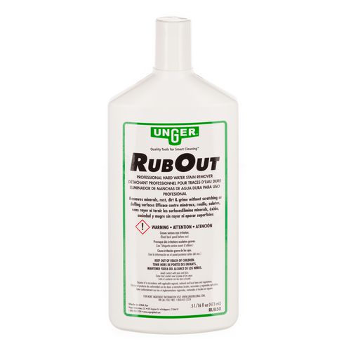 Unger RubOut Glass Cleaner, 16 oz Bottle, 12/Carton