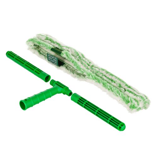 Unger Monsoon Plus StripWasher Complete with Green Plastic Handle, Green/White Sleeve, 18" Wide Sleeve, 10/Carton