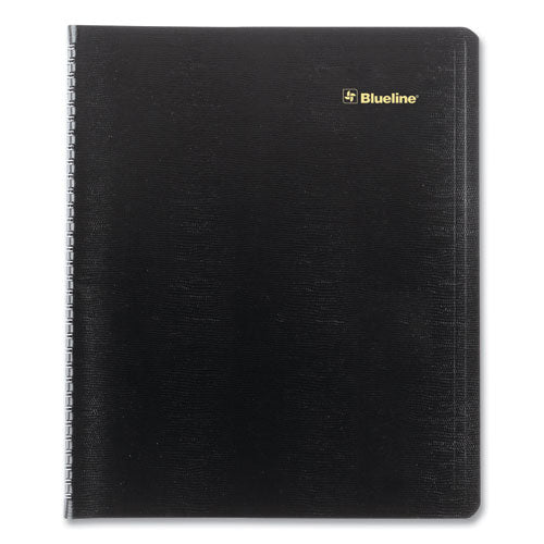 Blueline Plan and Link Monthly Planner, 11" x 9.06", Black Cover, 16-Month: Sept 2025 to Dec 2026