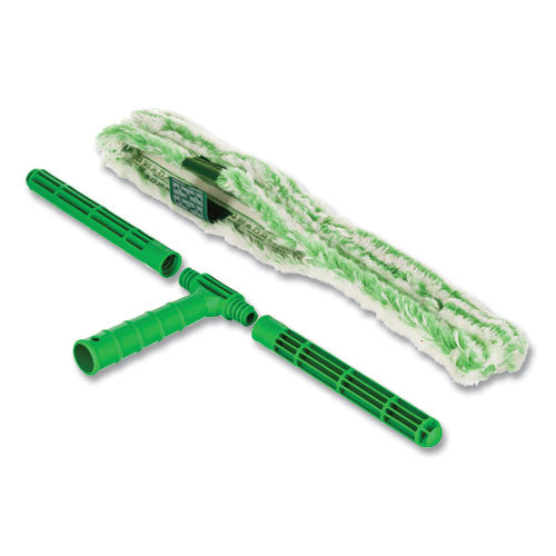 Unger Monsoon Plus StripWasher Complete with Green Plastic Handle, Green/White Sleeve, 18" Wide Sleeve