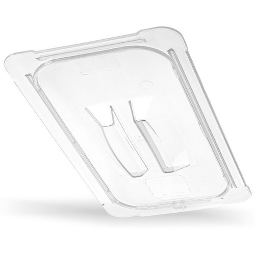 Carlisle StorPlus Polycarbonate Handled Universal Lid, 10.38 x 12.75 x 0.88, Clear, Plastic