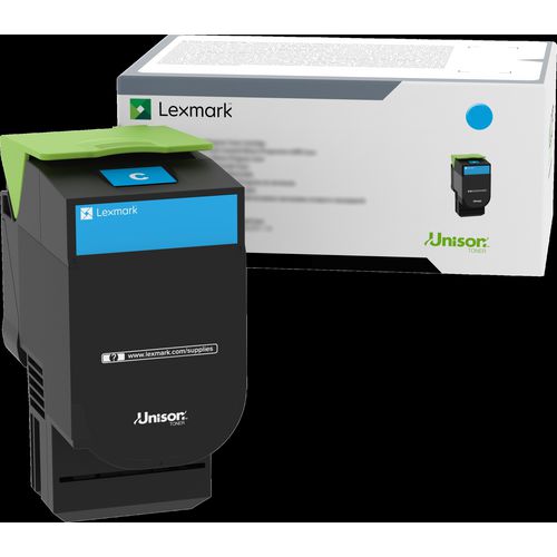 Lexmark 70C0HCG High-Yield Toner, 3,000 Page-Yield, Cyan