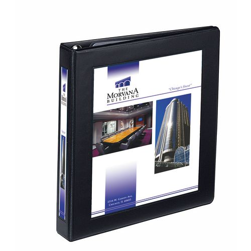 Avery Framed View Heavy-Duty Binders, 3 Rings, 1" Capacity, 11 x 8.5, Black, 12/Carton