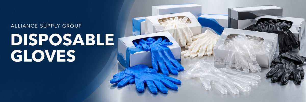Disposable gloves — nitrile, latex and vinyl gloves by the case