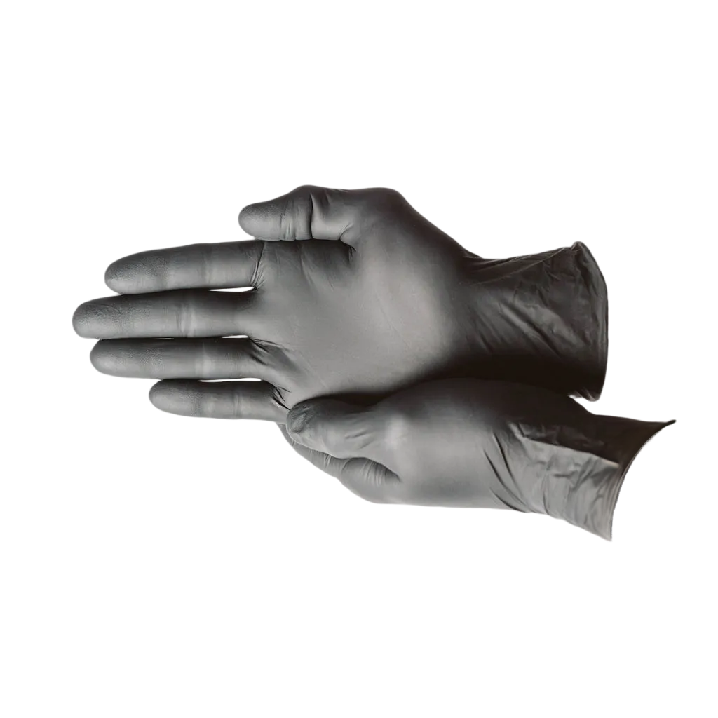 First Glove 5 Mil Black Nitrile Gloves - Powder-Free, Latex-Free