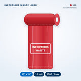 Infectious Waste Liners, 1.5 mil, 10" x 15", Red, 1000/Case
