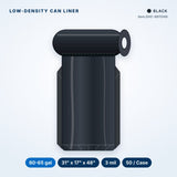 Low-Density Can Liners, 60-65 gal, 3 mil, 31" x 17" x 48", Black, 50/Case