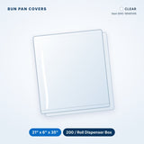 Bun Pan Covers, 21" x 6" x 35", Linear Low-Density, Clear, 200/Roll Dispenser Box